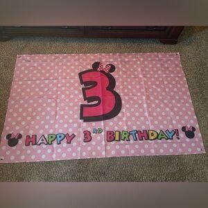 Minnie Mouse Happy Birthday 3 years old